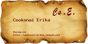 Csokonai Erika névjegykártya